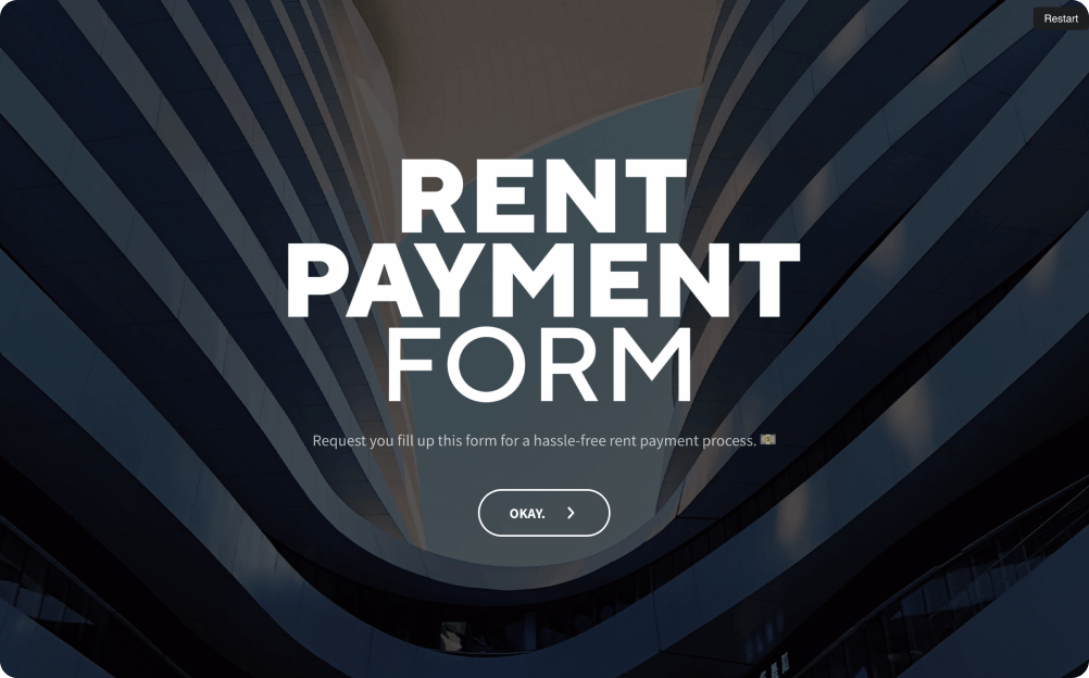 Rent Payment Form Template