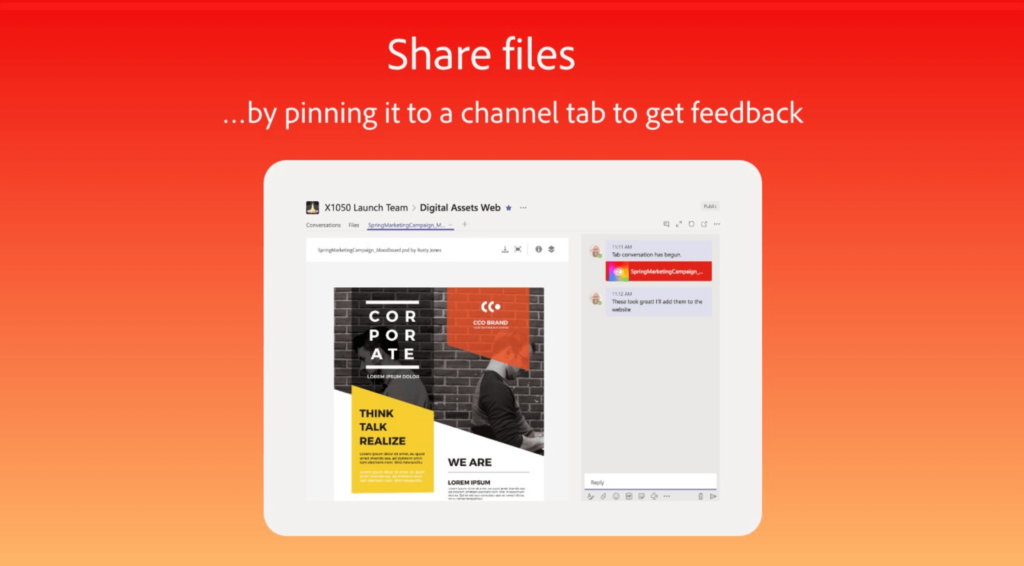 Microsoft Teams apps - Adobe Creative Cloud for creative collaboration