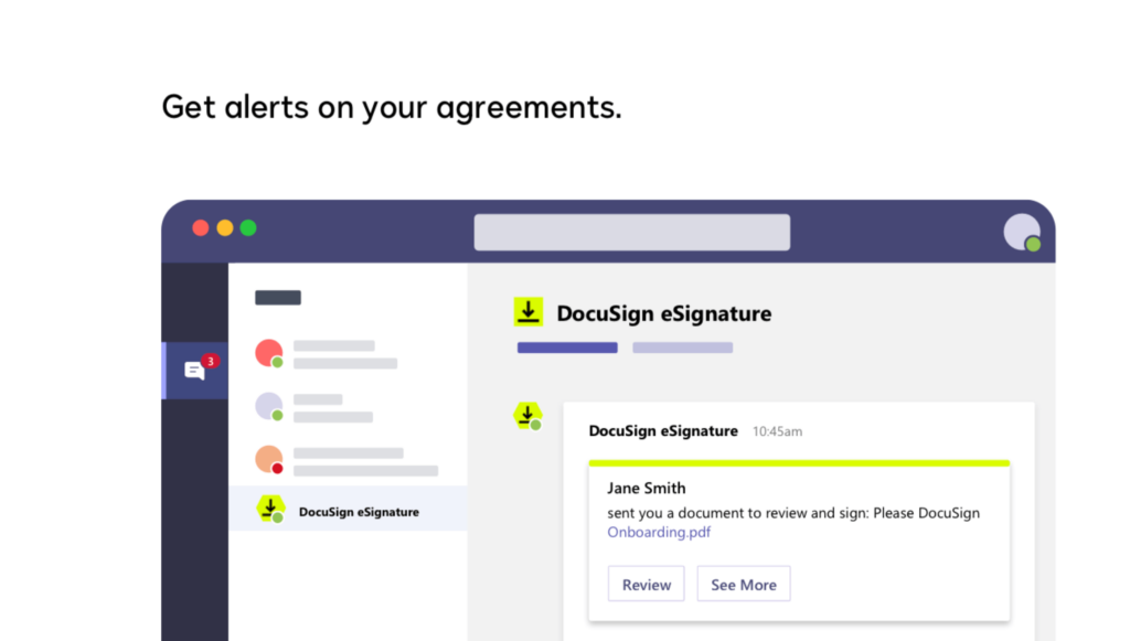 DocuSign for agreements and e-signatures