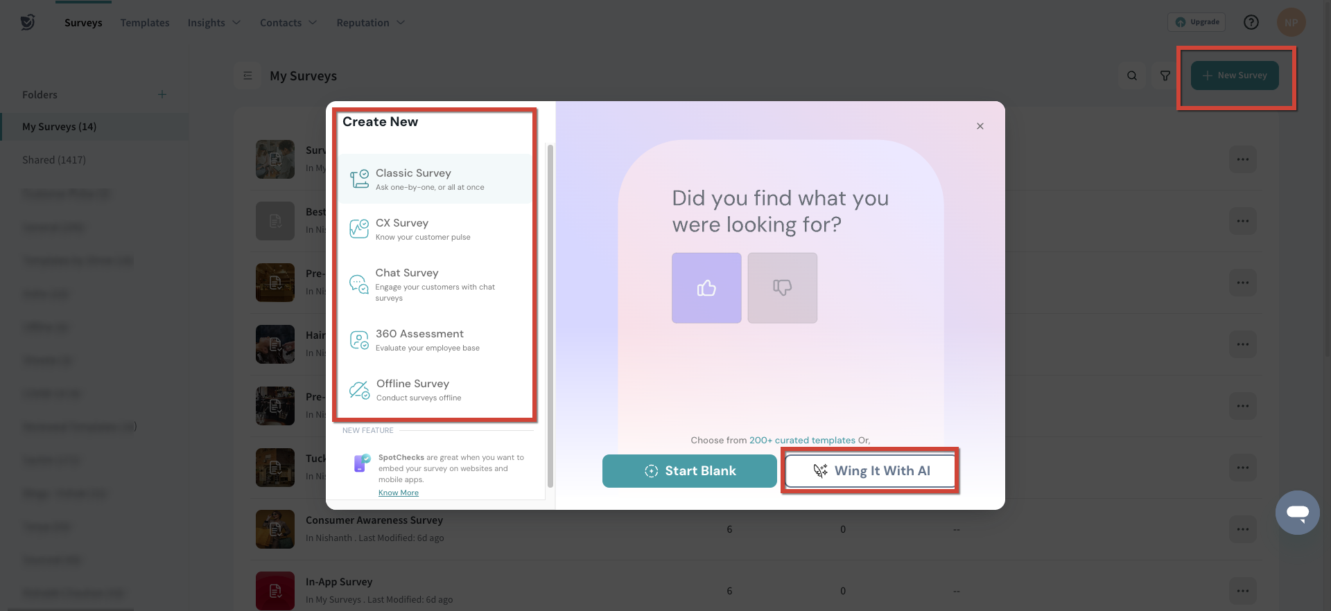 Create political poll survey in SurveySparrow