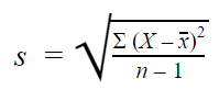 sample standard deviation formula