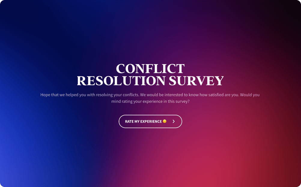 Conflict Resolution Questionnaire Template