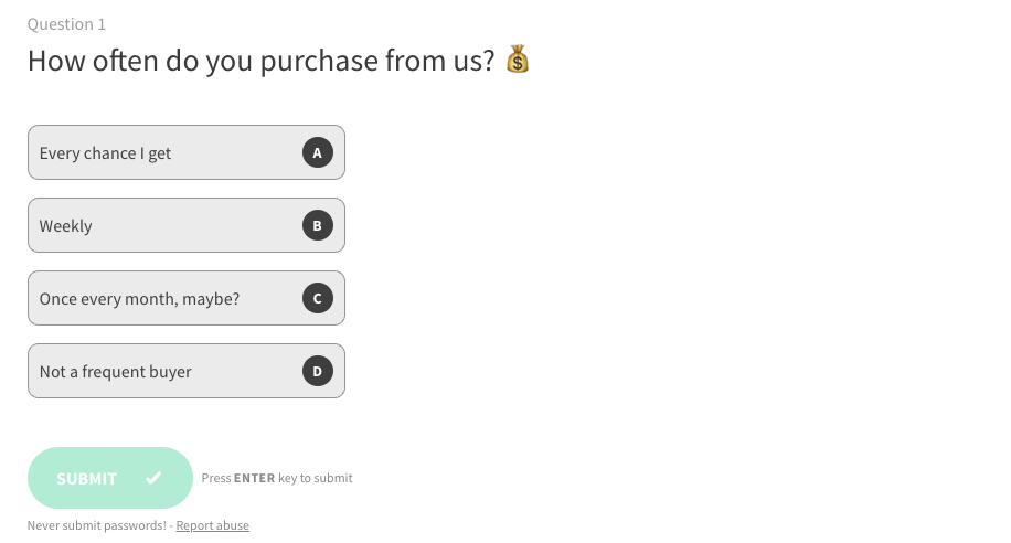 multiple choice questions and answers