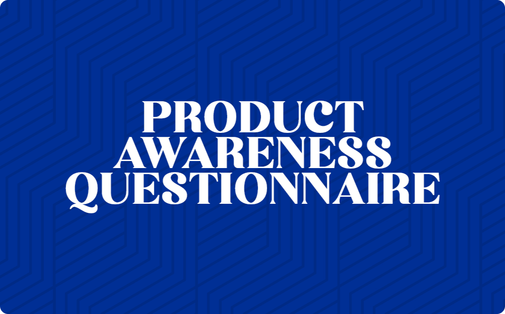 Product Awareness Questionnaire Template