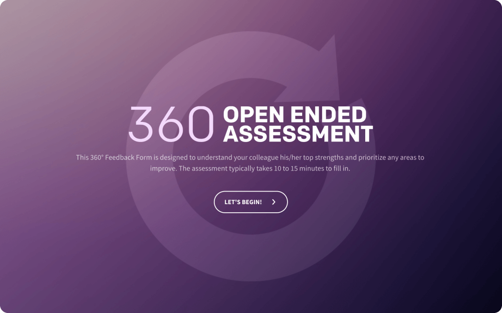 360 Open Ended Feedback Template