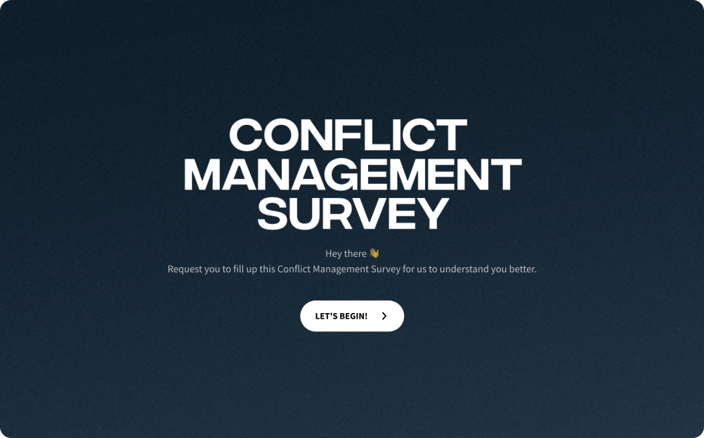 Conflict Management Questionnaire Template