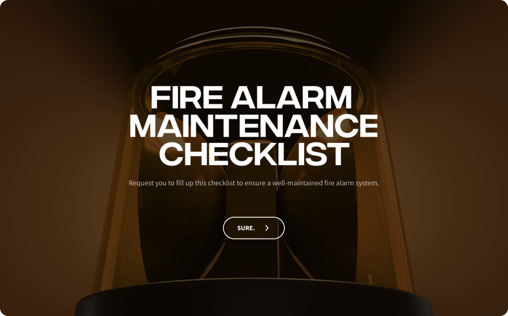 Fire Alarm System Maintenance Checklist Template