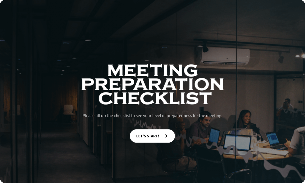 Meeting Preparation Checklist Template