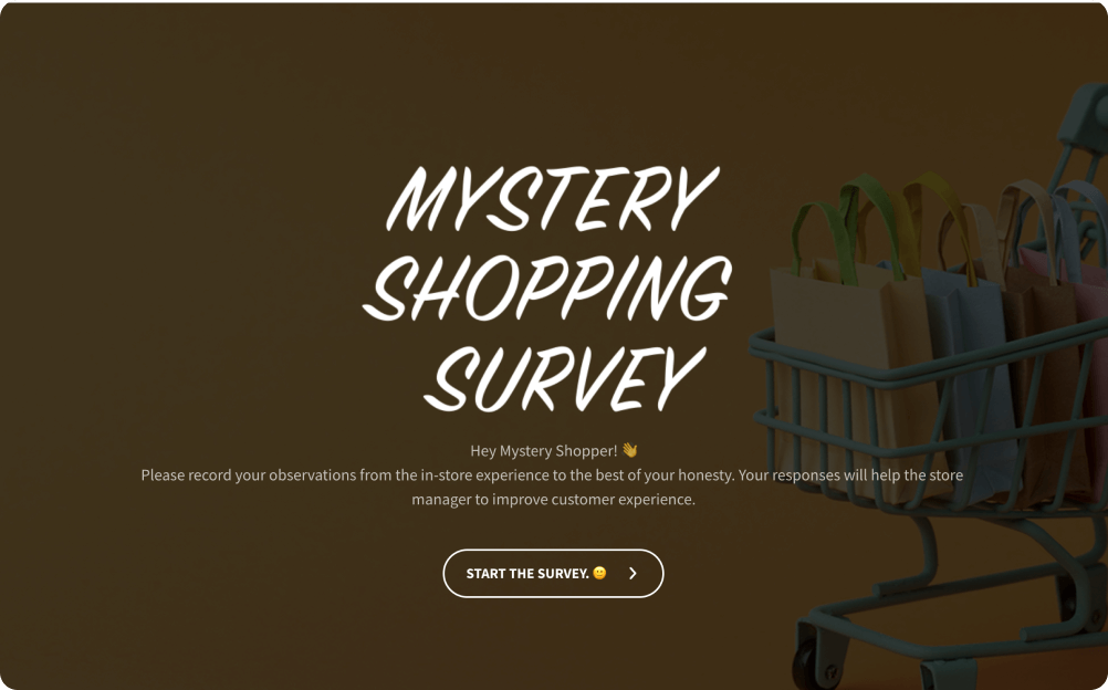 Mystery Shopping Survey Template