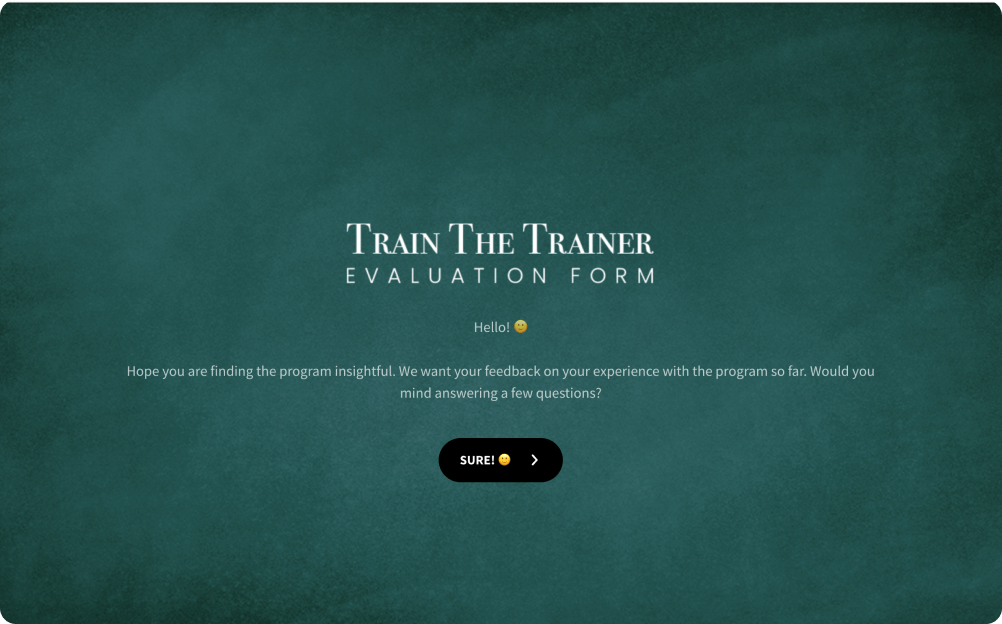 Train The Trainer Evaluation Form Template