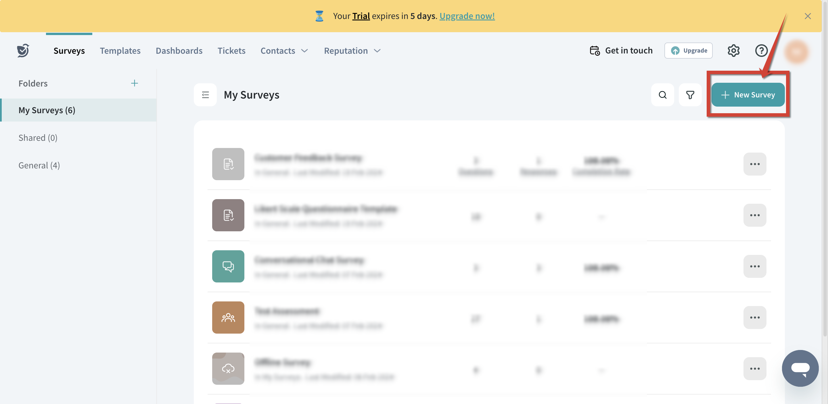 create a free survey with surveysparrow