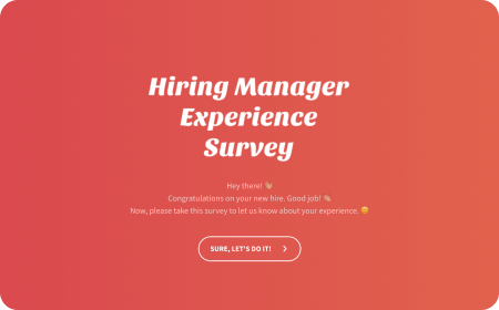Hiring Manager Experience Survey Template