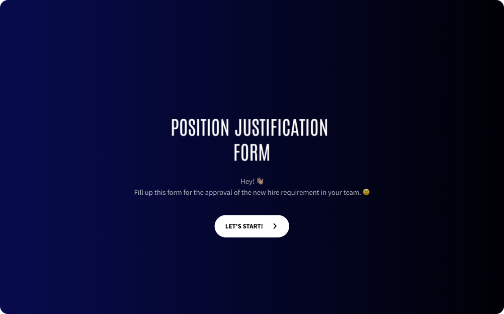Position Justification Form Template