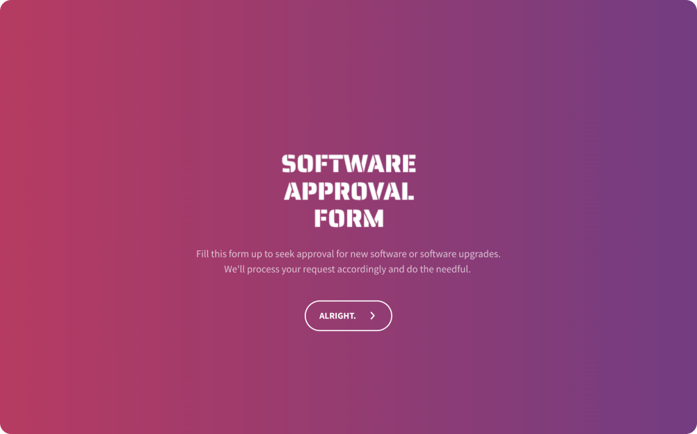 Software Approval Form Template
