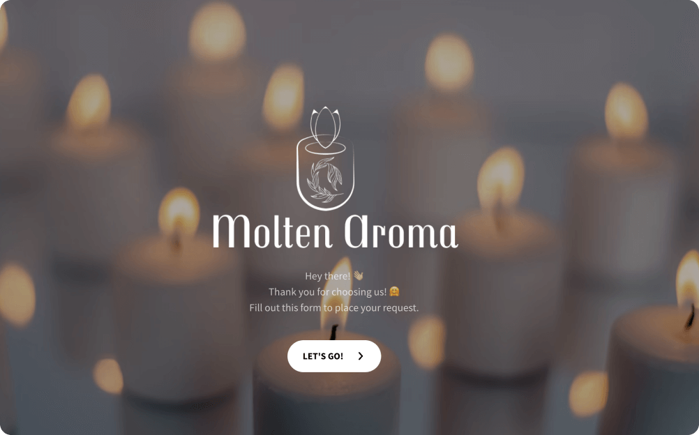 Candle Order Form Template
