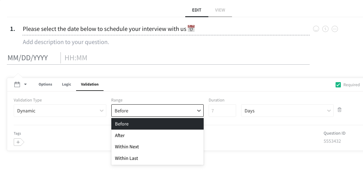 Interview scheduling