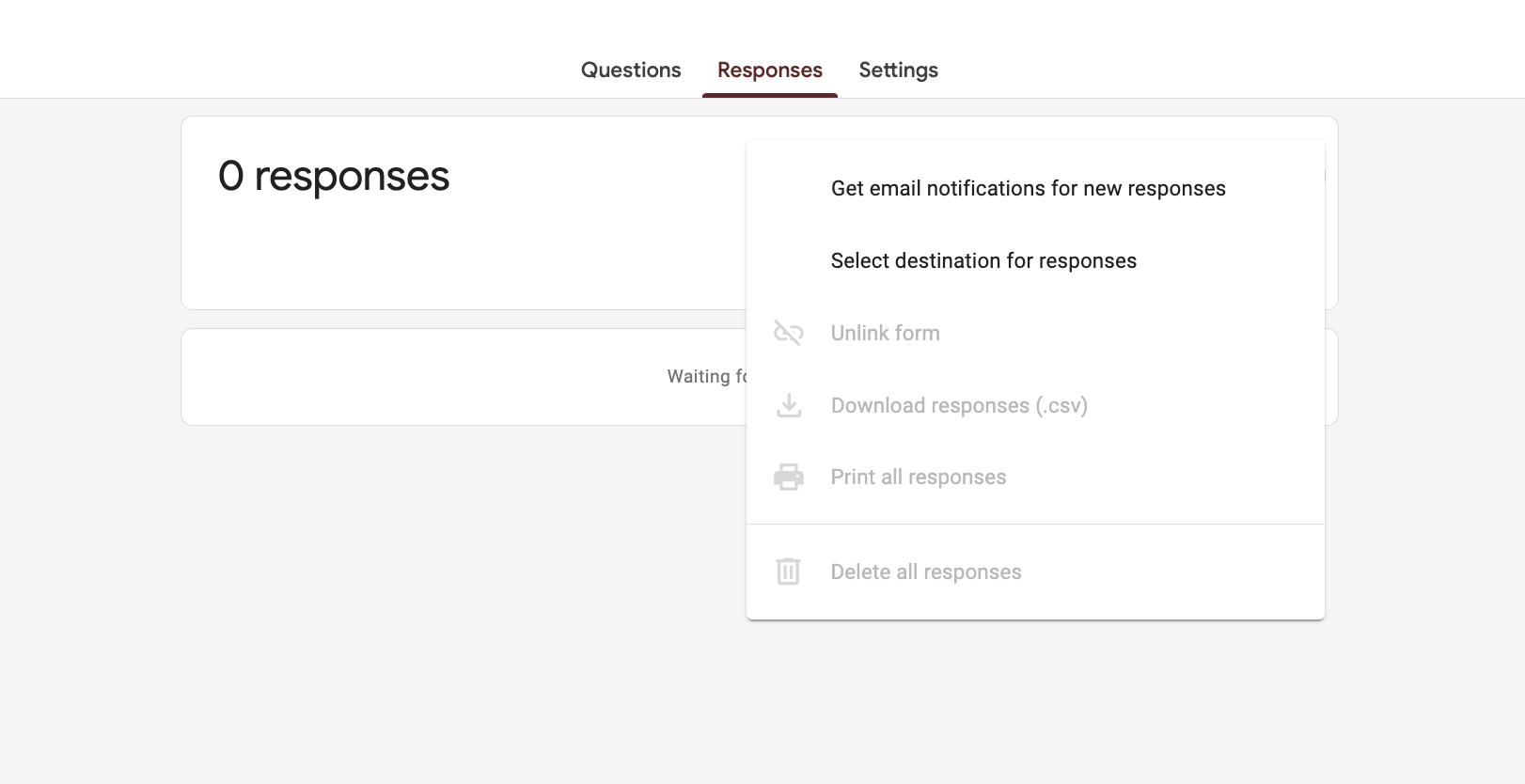 Tracking form responses