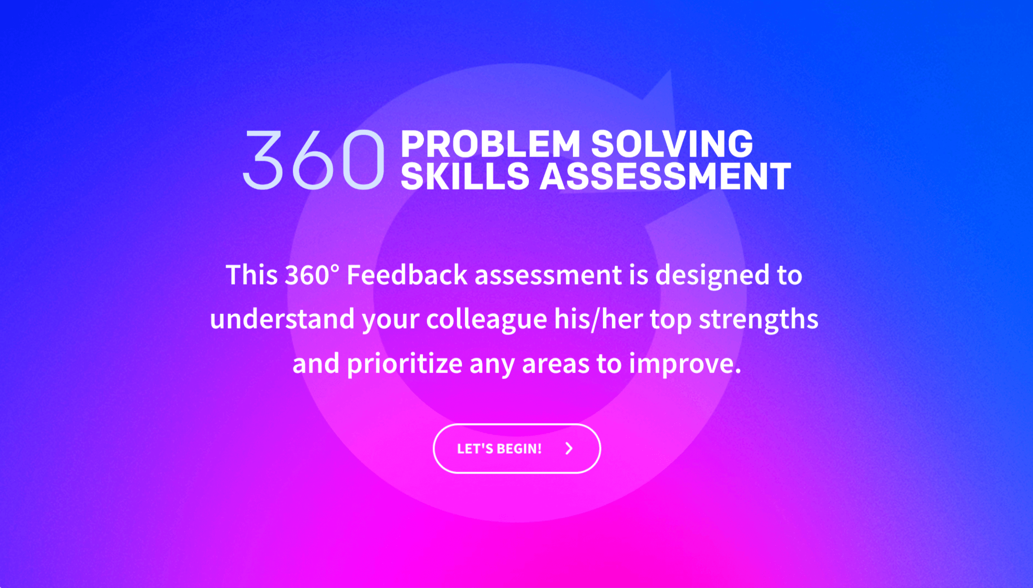 360 feedback format: Problem solving skills