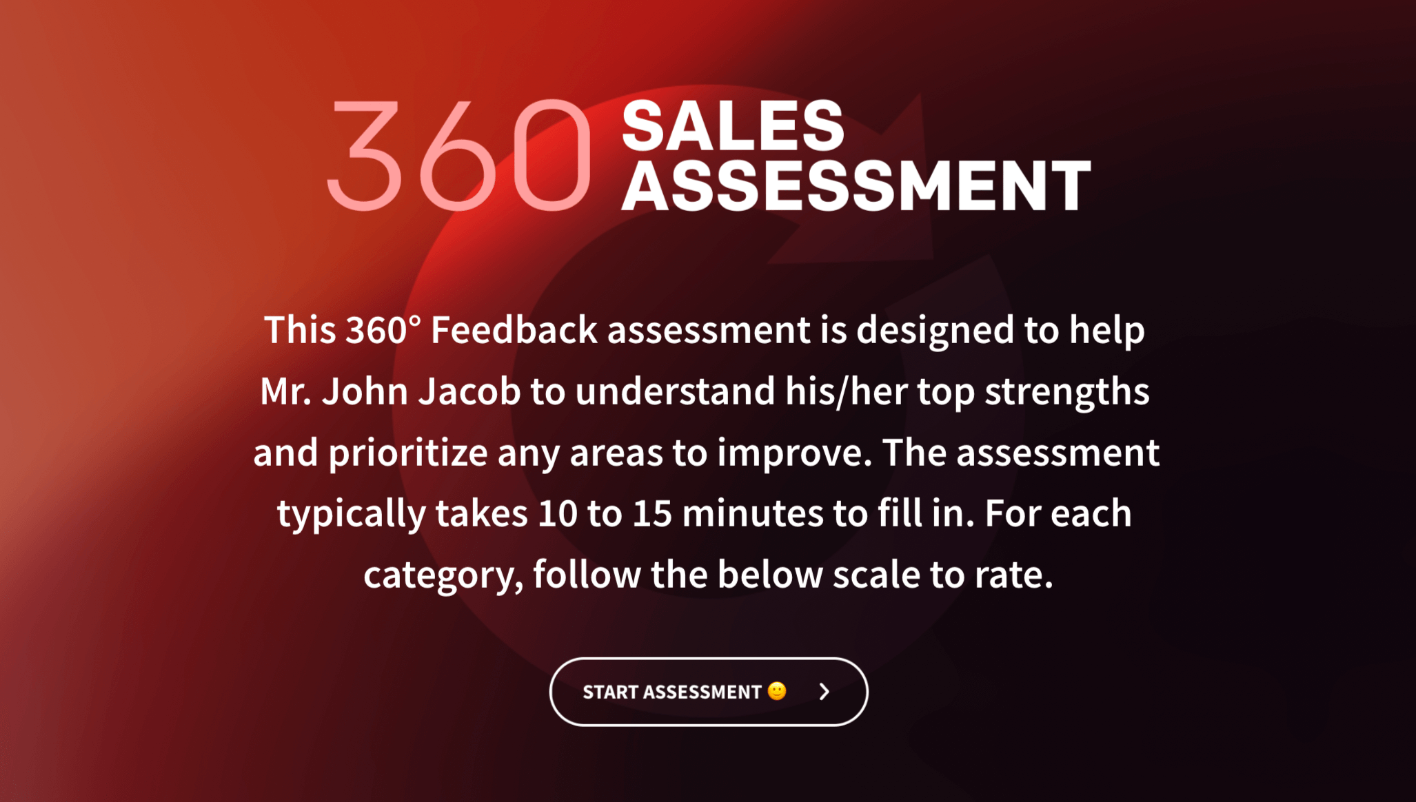 360 degree appraisal format: Sales assessment