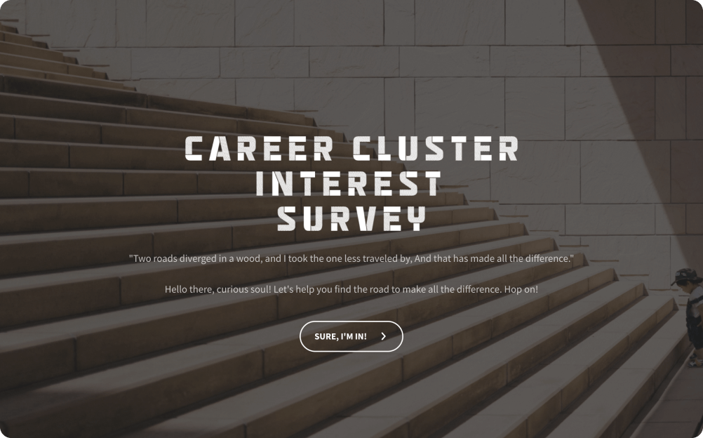 Career Cluster Interest Survey Template