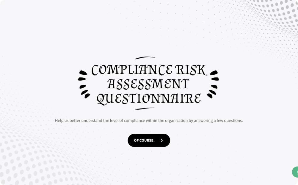 Compliance Risk Assessment Questionnaire Template