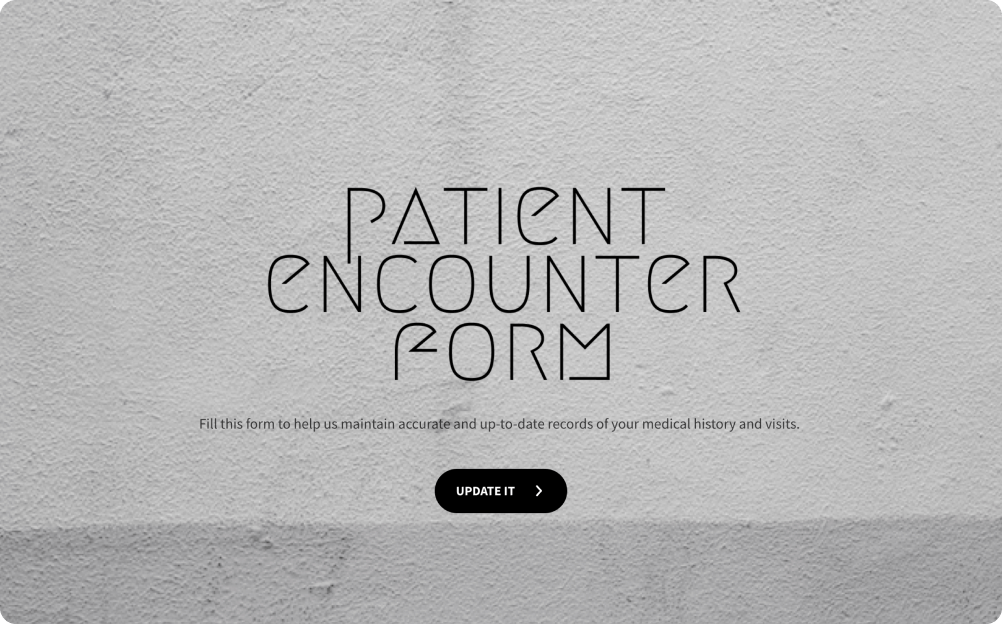 Patient Encounter Form Template