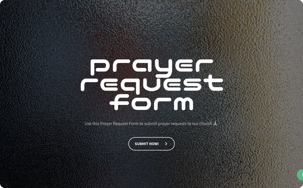 Prayer Request Form Template