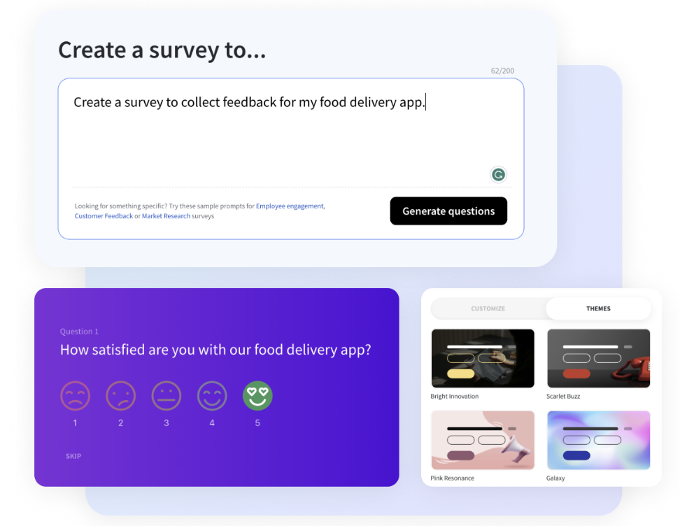 Surveys using ai to enhance digital customer experience