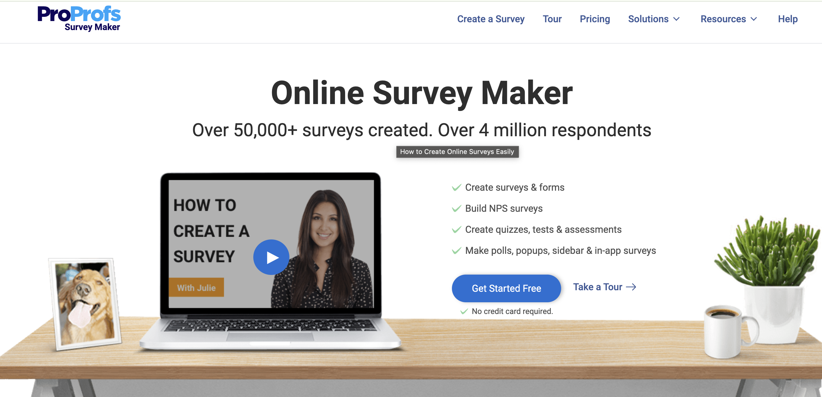 ProProfs Survey Maker Homepage