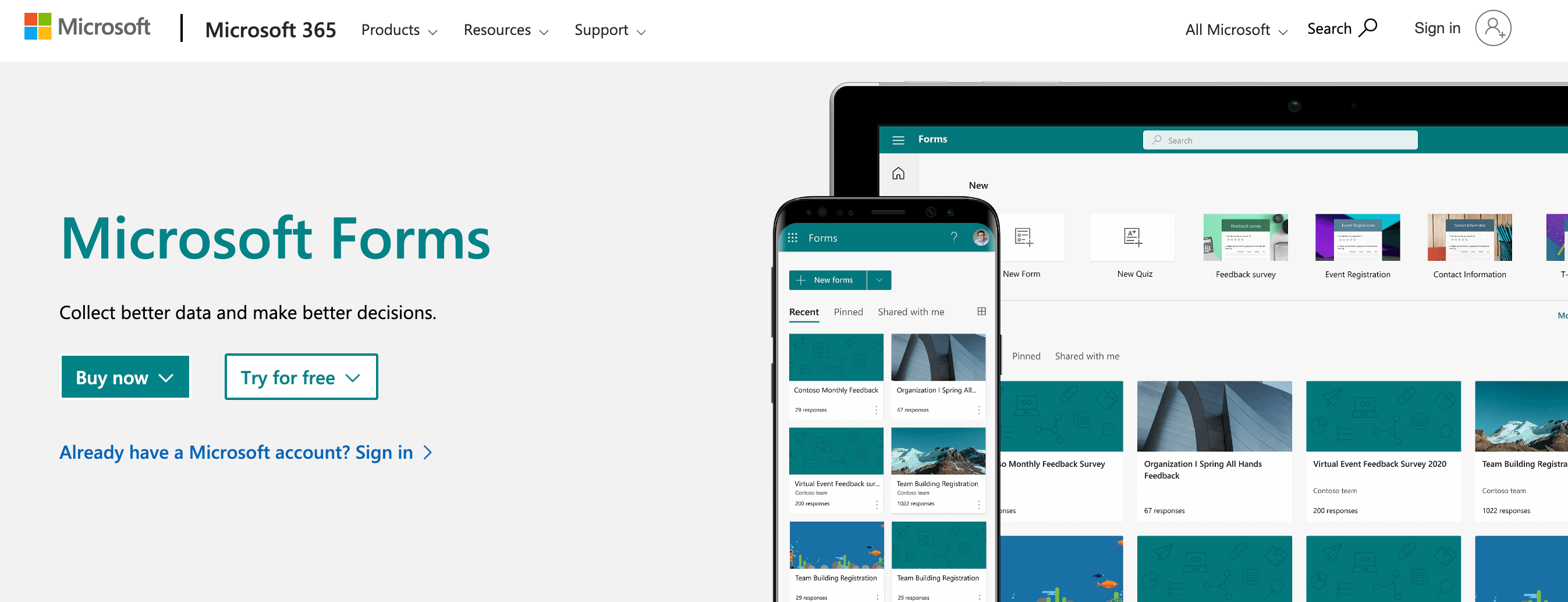 Microsoft Forms - Fillout alternative