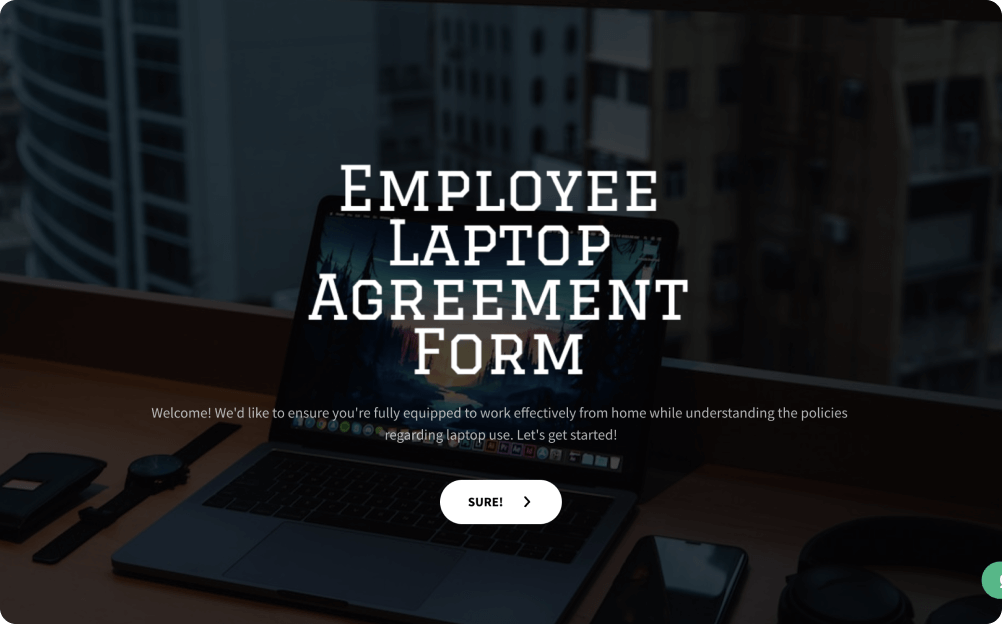 Employee Laptop Agreement Form Template