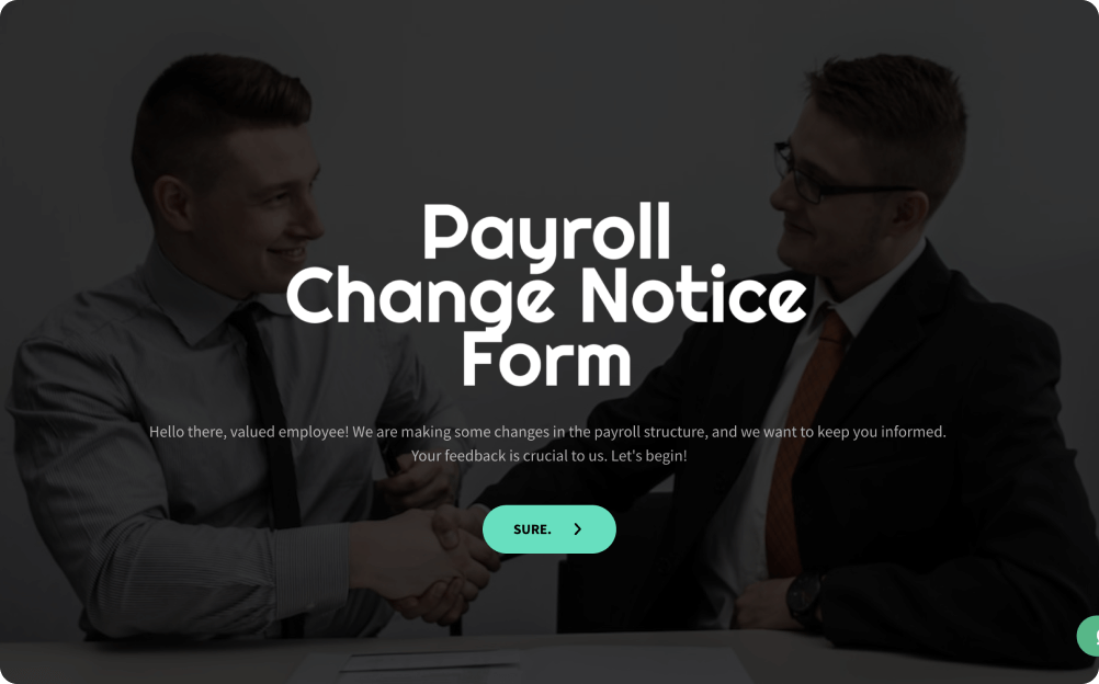 Payroll Change Notice Form Template
