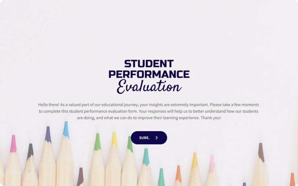 Student Performance Evaluation Template
