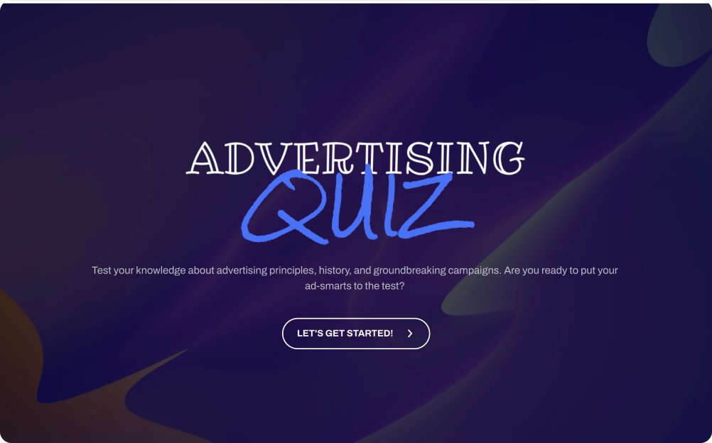 Advertising Quiz Template