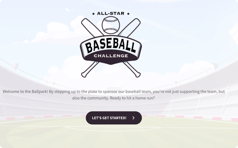 Baseball Sponsorship Form Template
