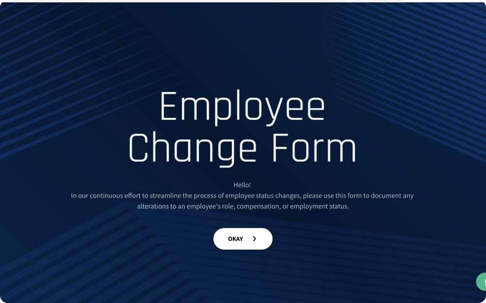 Employee Status Change Form Template