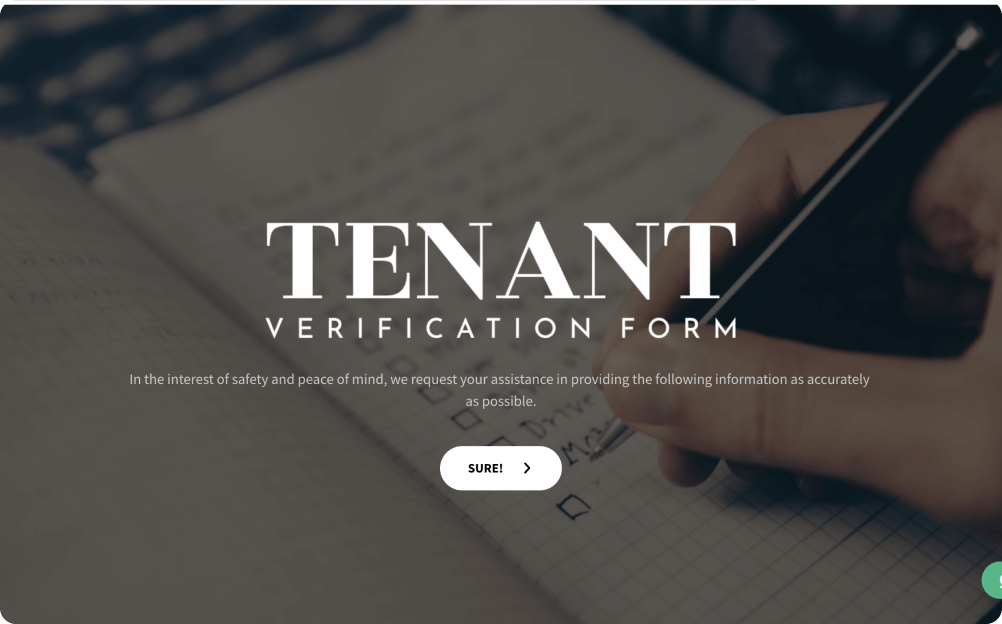 Tenant Verification Form Template