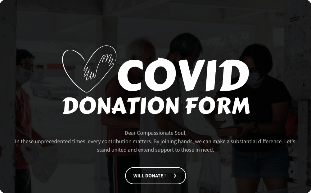 COVID Donation Form Template