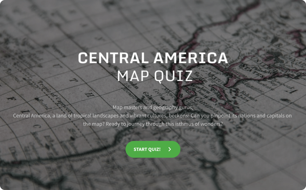 Central America Map Quiz Template