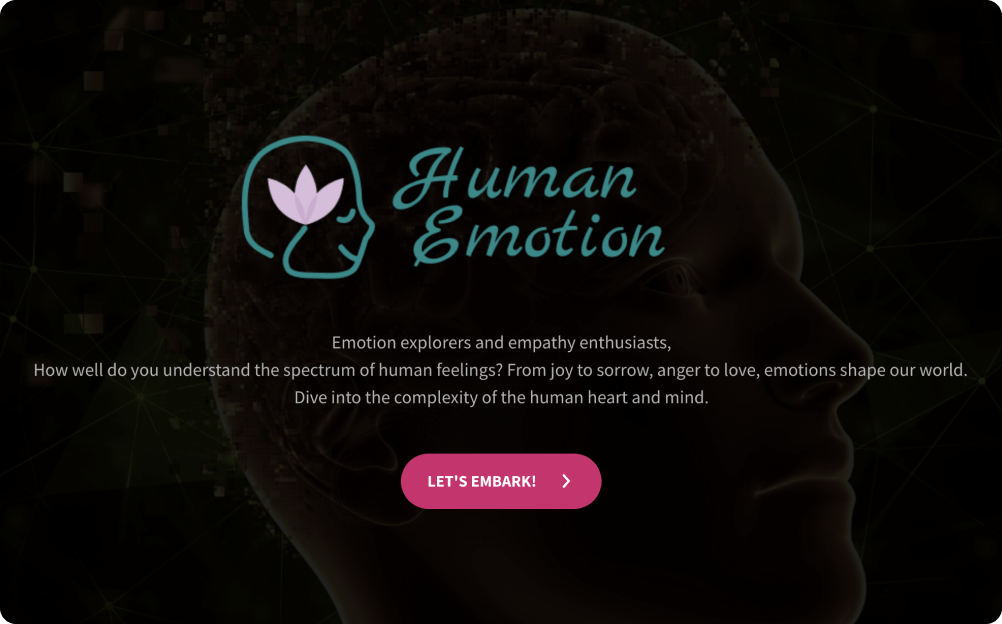 Human Emotion Quiz Template