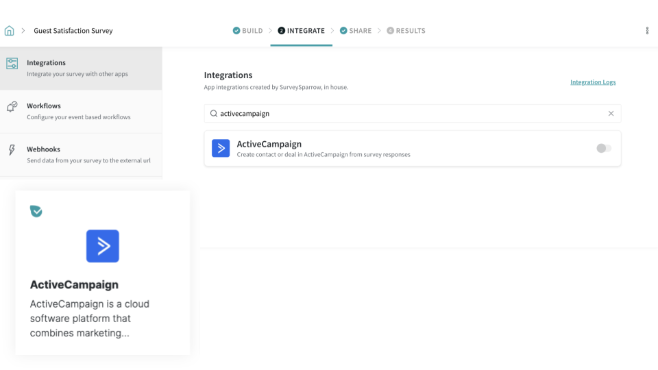 surveysparrow-activecampaign-integration