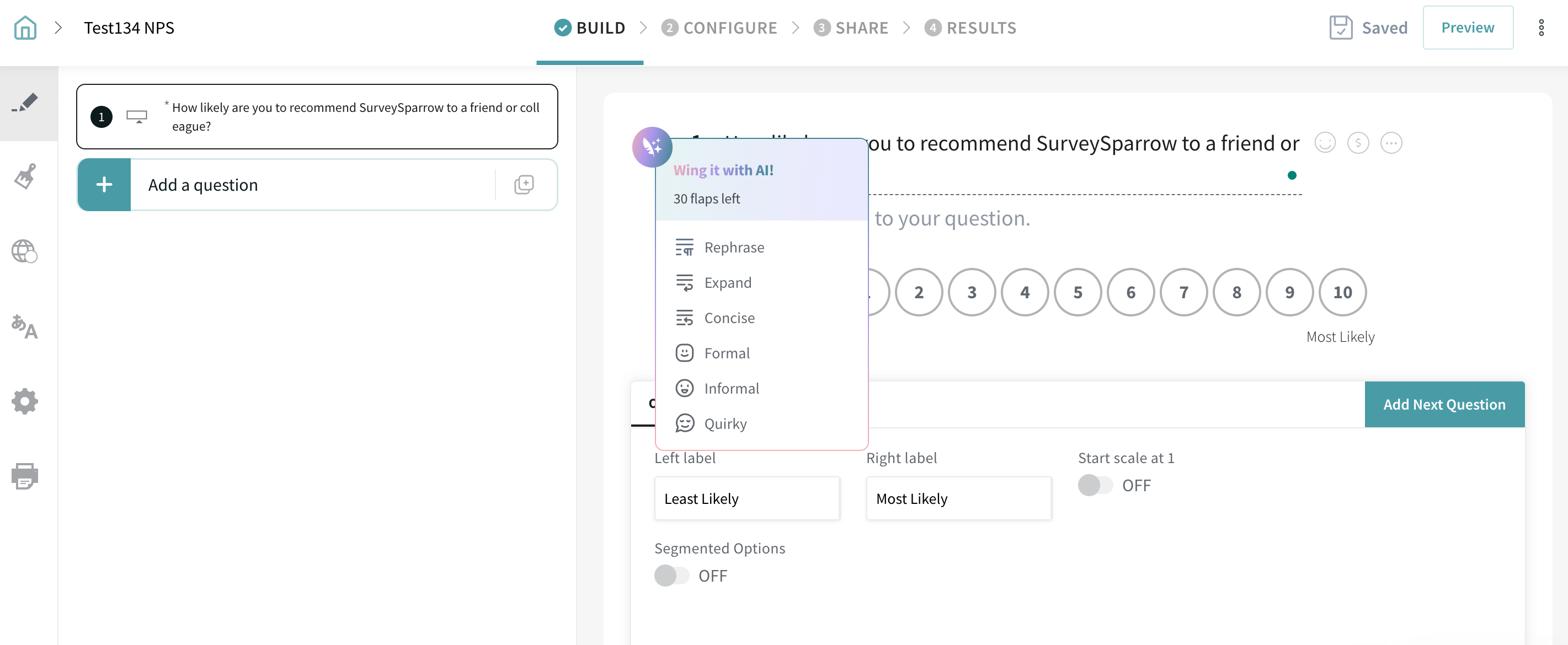 ai-survey-wing-feature-of-surveysparrow