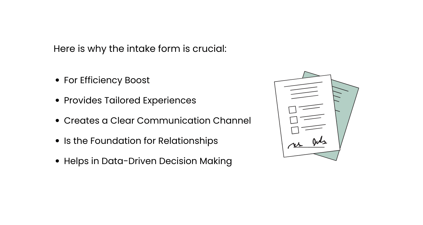 Importance of using intake forms