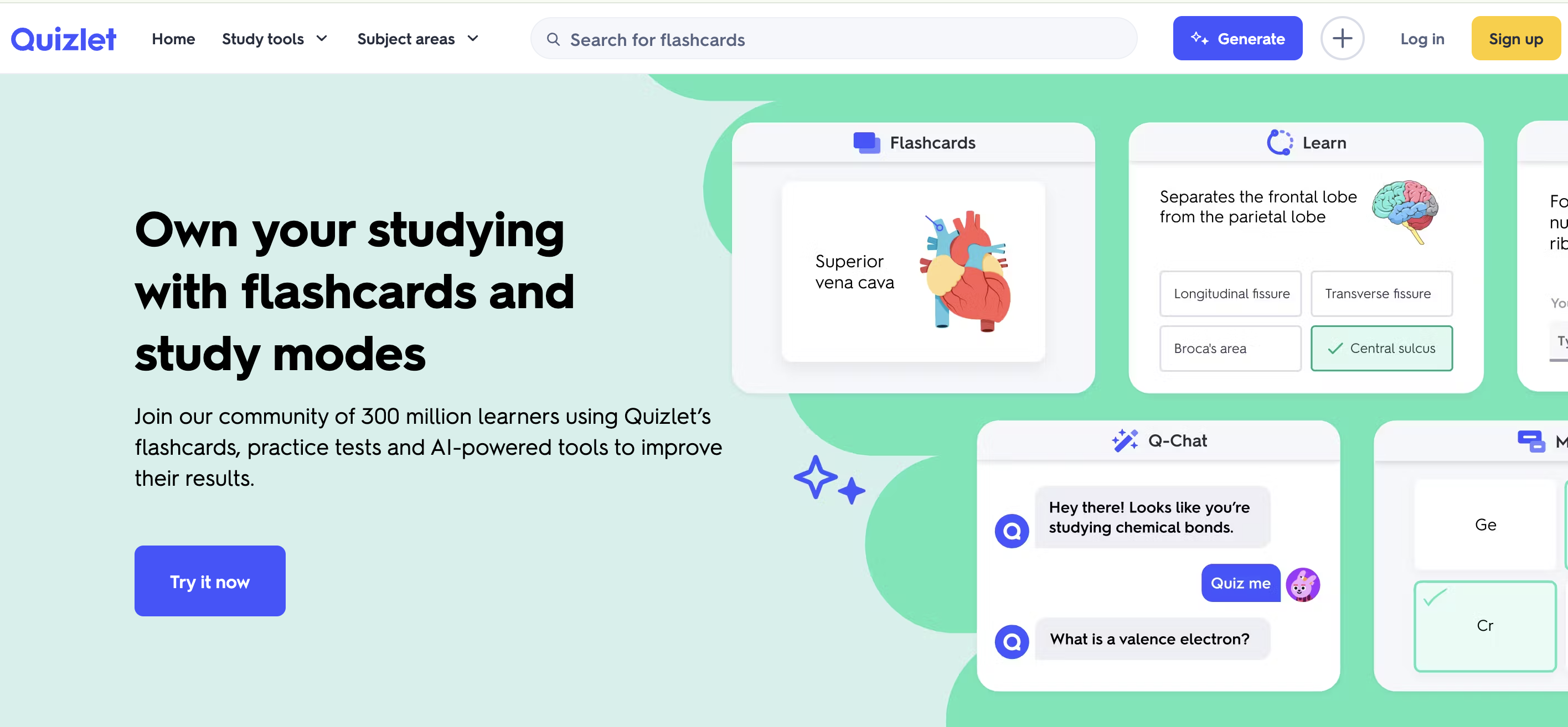 Quizlet-Homepage