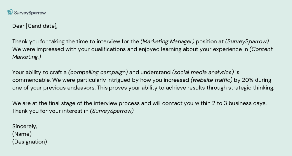 30 Best Interview Feedback Examples (with Benefits and Best Practices ...